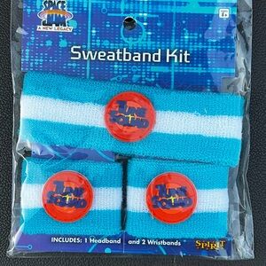 Spirit Blue and White Sweatband Kit with Tune Squad Logo